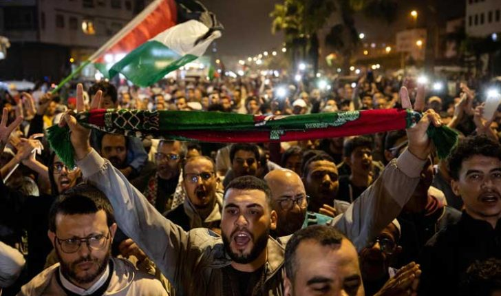 مسيرة تضامنية مع غزة بمدينة طنجة