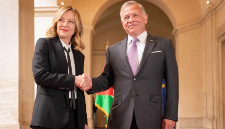 ملك الأردن ورئيسة وزراء إيطاليا يناقشان سبل تهدئة الأوضاع في المنطقة