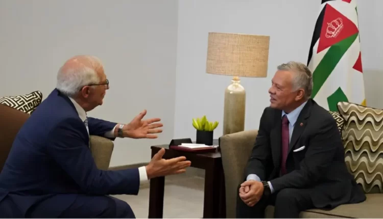 ملك الأردن وبوريل