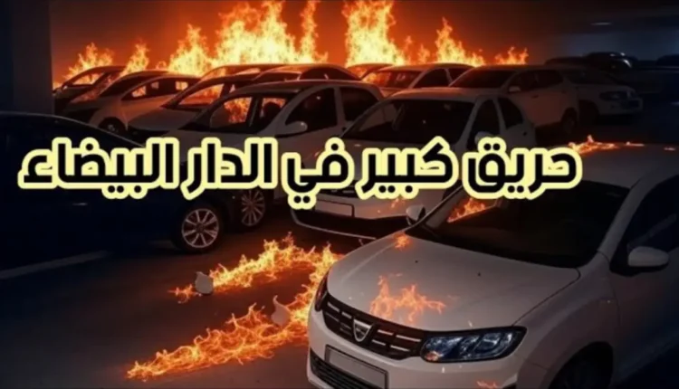 الدار البيضاء : حريق ضخم بمرأب سيارات يخلف هلع الساكنة