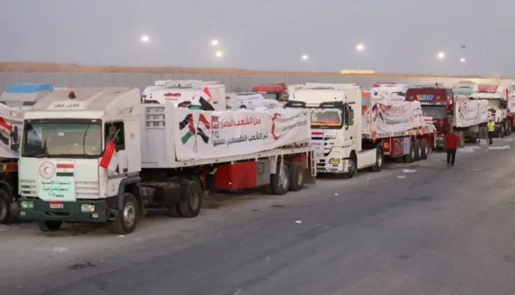وزارة الصحة بغزة تعلن دخول شاحنات المساعدات الإنسانية