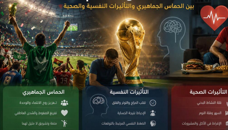 كأس العالم بين الحماس الجماهيري والتأثيرات النفسية والصحية